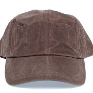Quint Fishing Hat Jaws Movie Cap Brown Canvas 5 Panel Wax Waterproof